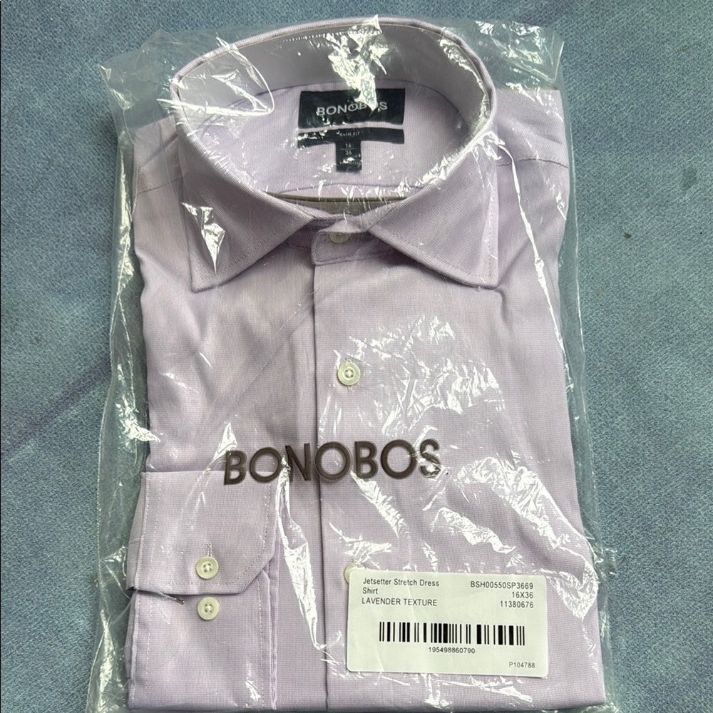 Bonobos Jetsetter Stretch Dress Shirt, Lavender Texture Dress Shirt